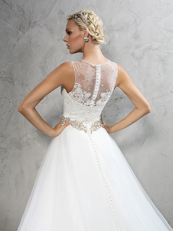 A-Line Sleeveless Wedding Dress - Chloe Dress