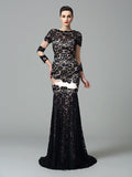 Sheath High Neck Satin Three-Quarter Sleeve Dress - Chloe Dress