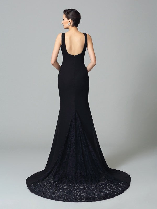 Mermaid Square Neck Chiffon Sleeveless Dress - Chloe Dress