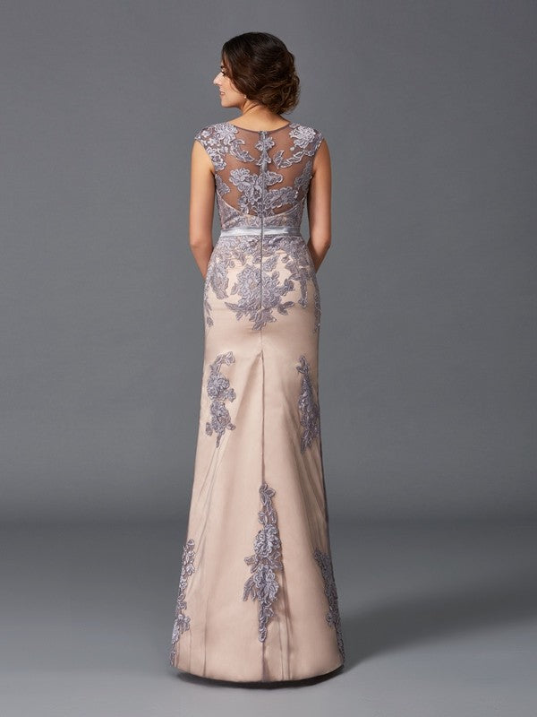 Sheath Satin Sleeveless Applique Dress - Chloe Dress