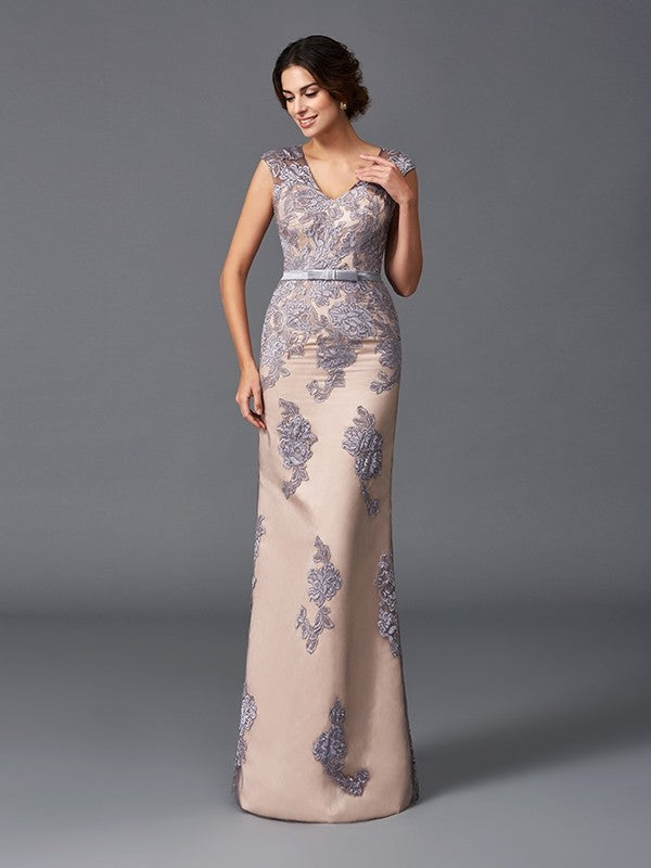 Sheath Satin Sleeveless Applique Dress - Chloe Dress