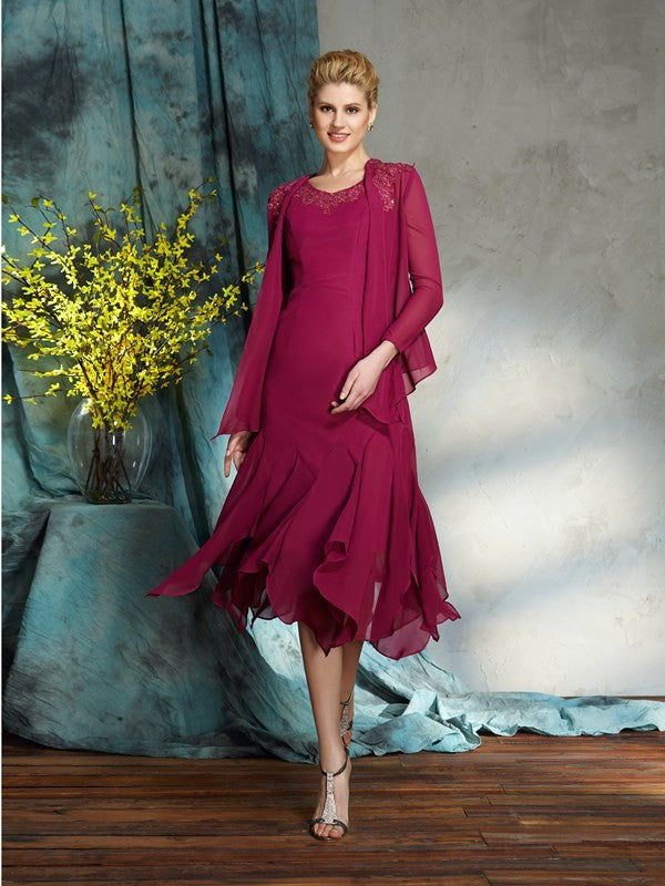 A-Line Chiffon Sleeveless Applique Mini Dress - Chloe Dress