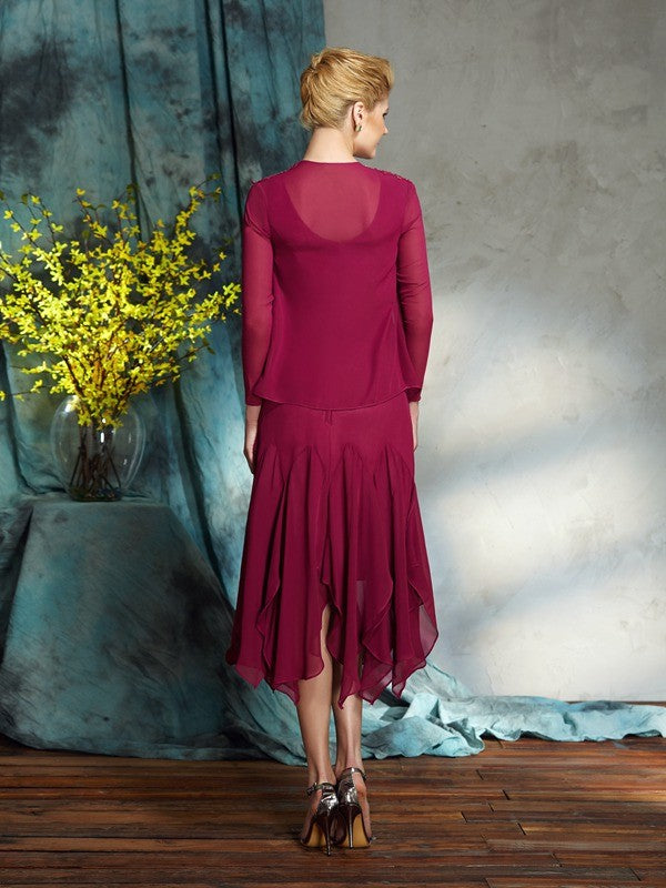 A-Line Chiffon Sleeveless Applique Mini Dress - Chloe Dress