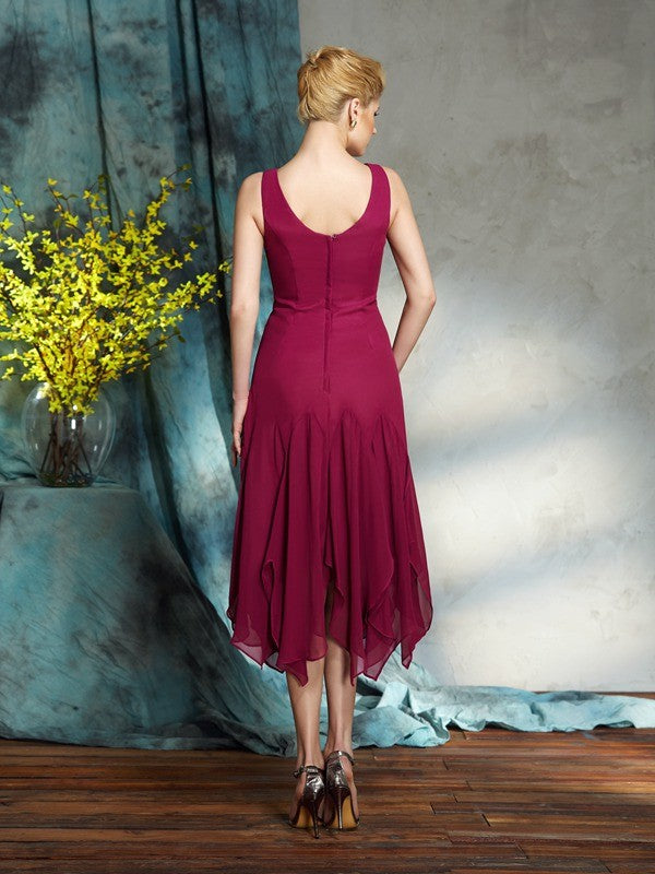 A-Line Chiffon Sleeveless Applique Mini Dress - Chloe Dress