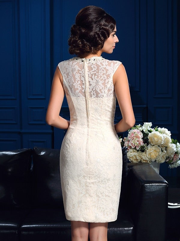 Sheath Lace Sleeveless Mini Dress - Chloe Dress
