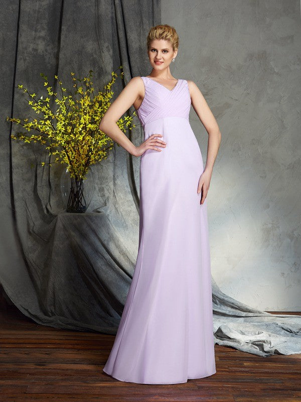 Sheath V-Neck Chiffon Sleeveless Applique Dress - Chloe Dress