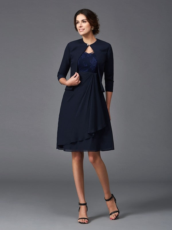 A-Line V-Neck Chiffon Mini Dress - Chloe Dress