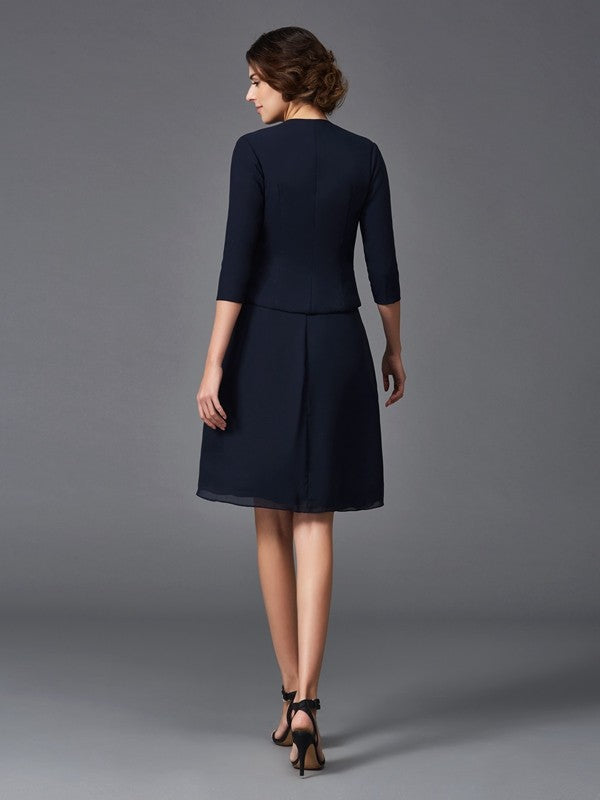 A-Line V-Neck Chiffon Mini Dress - Chloe Dress