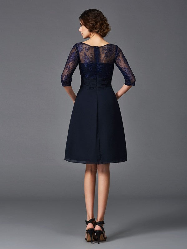 A-Line V-Neck Chiffon Mini Dress - Chloe Dress
