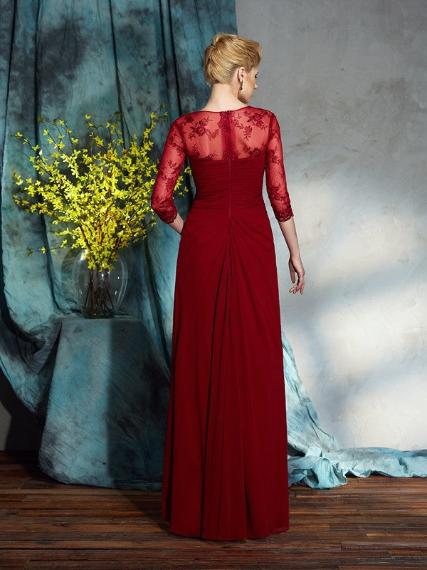 Sheath Sweetheart Chiffon Three-Quarter Sleeve Dress - Chloe Dress