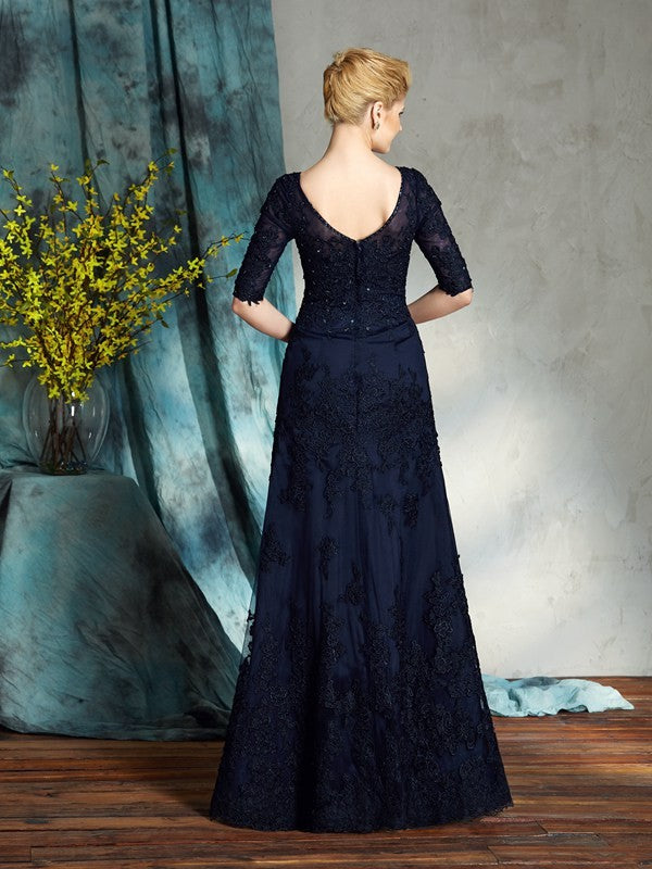 Sheath V-Neck Satin Applique Dress - Chloe Dress