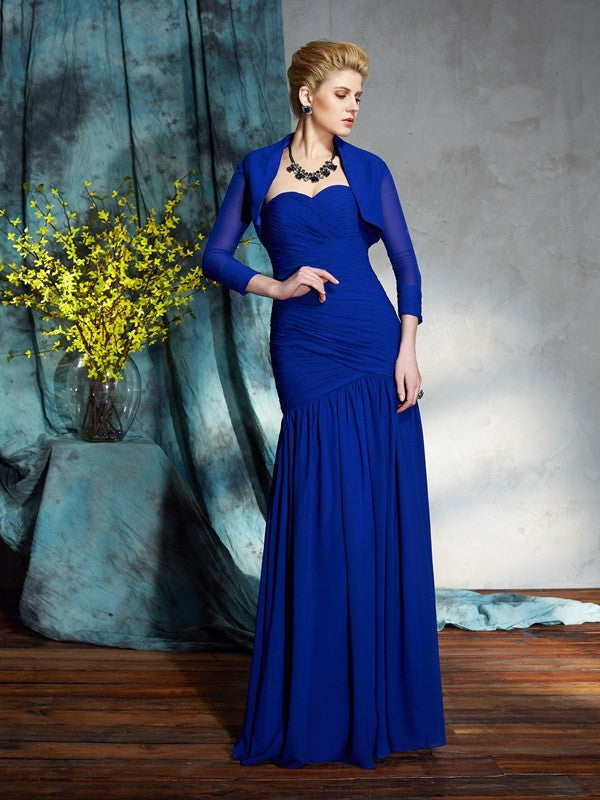 Sheath Sweetheart Chiffon Sleeveless Pleated Dress - Chloe Dress