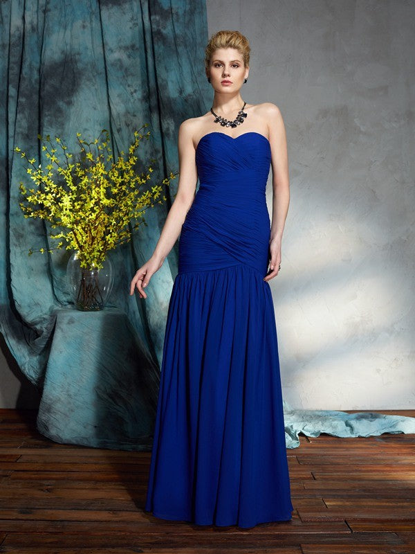 Sheath Sweetheart Chiffon Sleeveless Pleated Dress - Chloe Dress