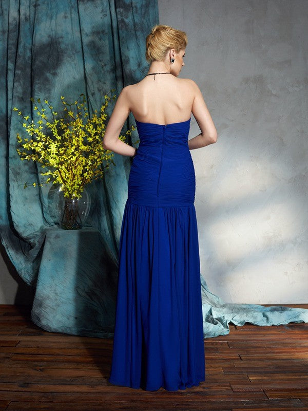 Sheath Sweetheart Chiffon Sleeveless Pleated Dress - Chloe Dress