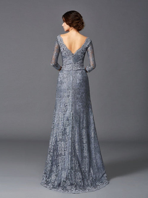 A-Line Lace Three-Quarter Sleeve Tea-Length Dress - Chloe Dress