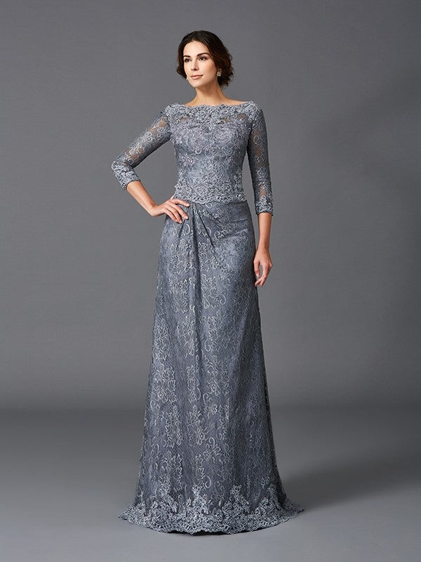 A-Line Lace Three-Quarter Sleeve Tea-Length Dress - Chloe Dress