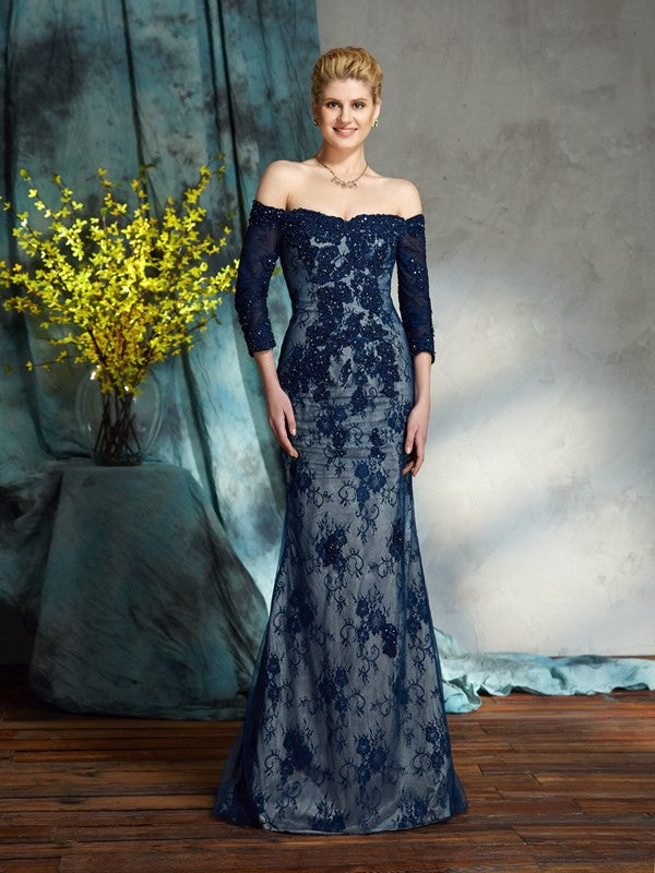 Mermaid Lace Three-Quarter Sleeve Dress - Chloe Dress
