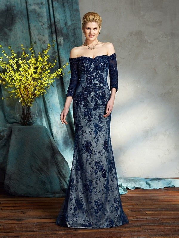 Mermaid Lace Three-Quarter Sleeve Dress - Chloe Dress