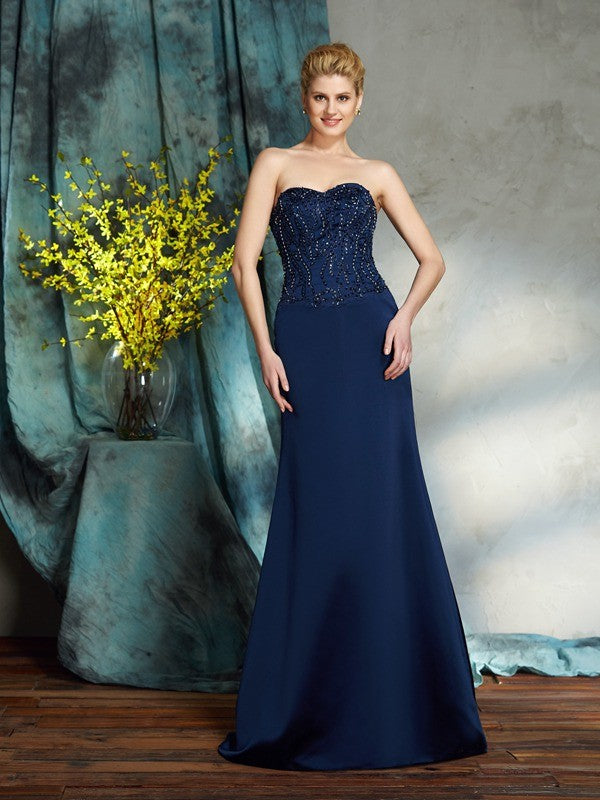 Sheath Sweetheart Satin Sleeveless Dress - Chloe Dress