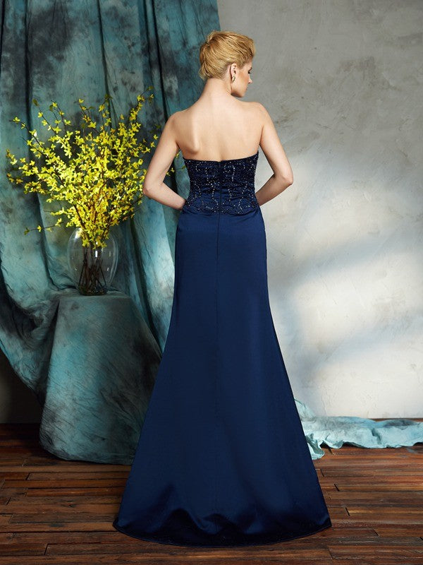 Sheath Sweetheart Satin Sleeveless Dress - Chloe Dress
