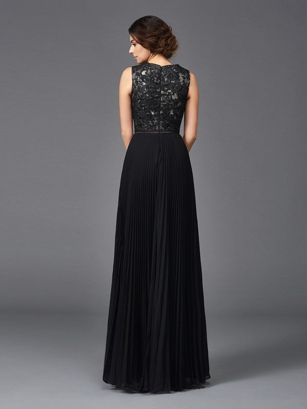 A-Line V-Neck Chiffon Sleeveless Dress - Chloe Dress