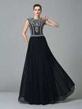 A-Line Chiffon Short Sleeve Mini Dress - Chloe Dress
