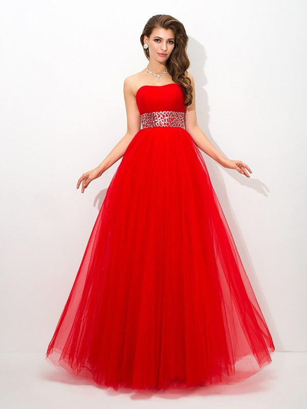 Ball Gown Strapless Sleeveless Gown - Chloe Dress
