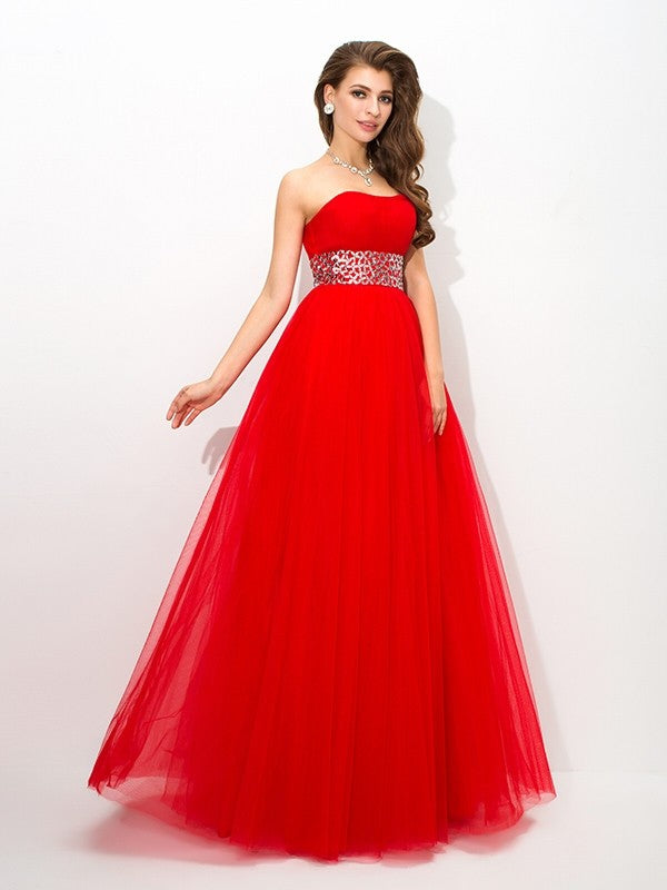 Ball Gown Strapless Sleeveless Gown - Chloe Dress