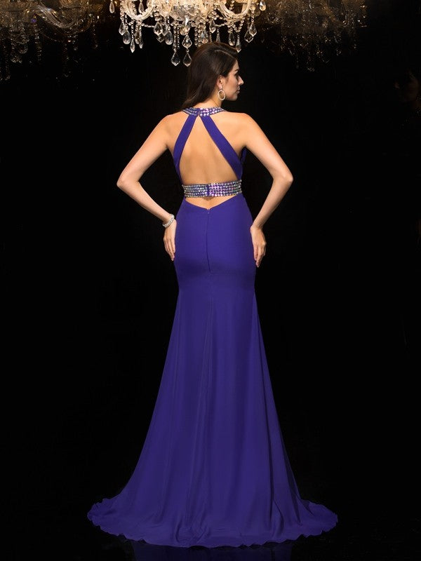 Mermaid V-Neck Chiffon Sleeveless Dress - Chloe Dress