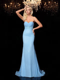 Mermaid Sweetheart Chiffon Sleeveless Rhinestone Dress - Chloe Dress