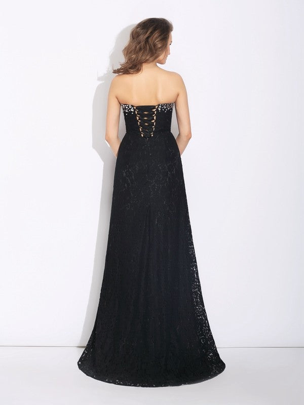 Sheath Sweetheart Lace Sleeveless Rhinestone Dress - Chloe Dress