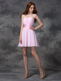A-Line Sweetheart Chiffon Sleeveless Mini Dress - Chloe Dress
