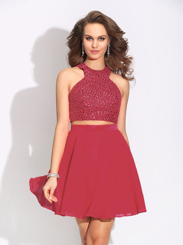 A-Line Chiffon Sleeveless Mini Dress - Chloe Dress