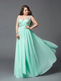 A-Line One-Shoulder Chiffon Sleeveless Rhinestone Dress - Chloe Dress
