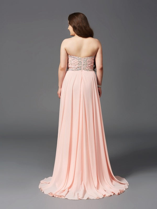 A-Line Sweetheart Chiffon Sleeveless Dress - Chloe Dress