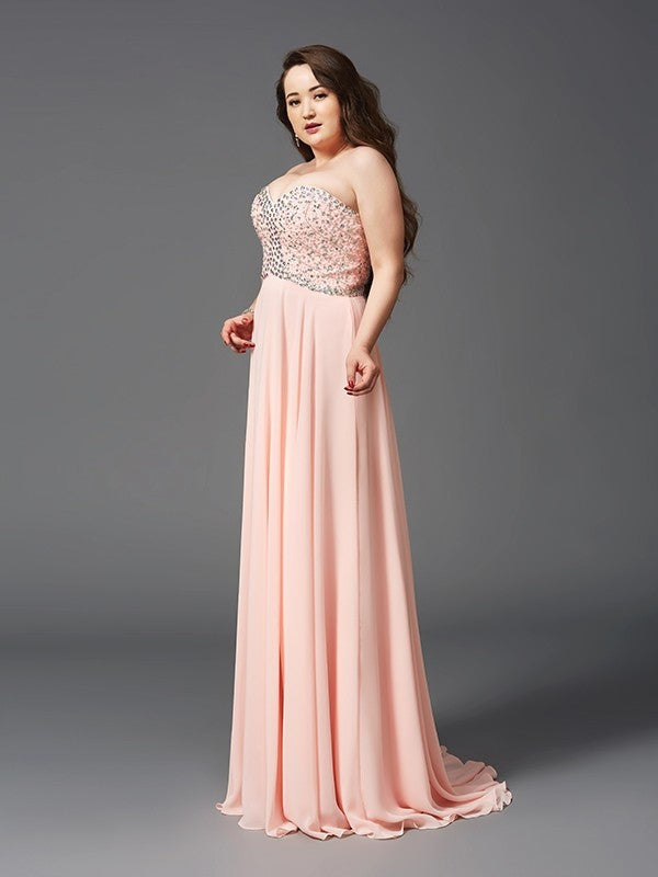 A-Line Sweetheart Chiffon Sleeveless Dress - Chloe Dress