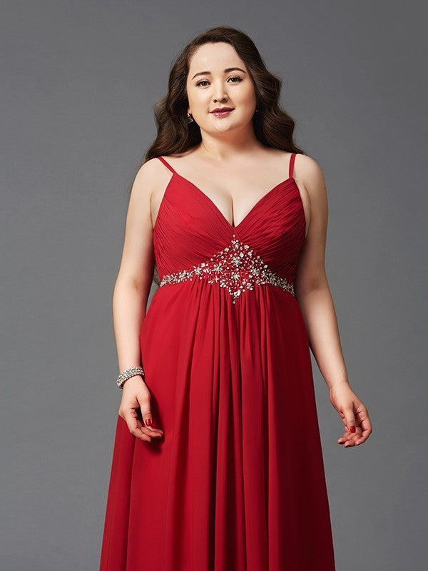 A-Line Spaghetti Strap Chiffon Sleeveless Dress - Chloe Dress
