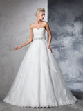 Ball Gown Sweetheart Sleeveless Applique Wedding Gown - Chloe Dress