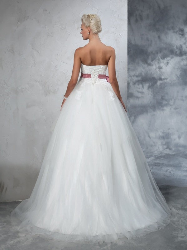 Ball Gown Strapless Sleeveless Wedding Gown - Chloe Dress