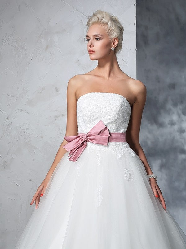 Ball Gown Strapless Sleeveless Wedding Gown - Chloe Dress