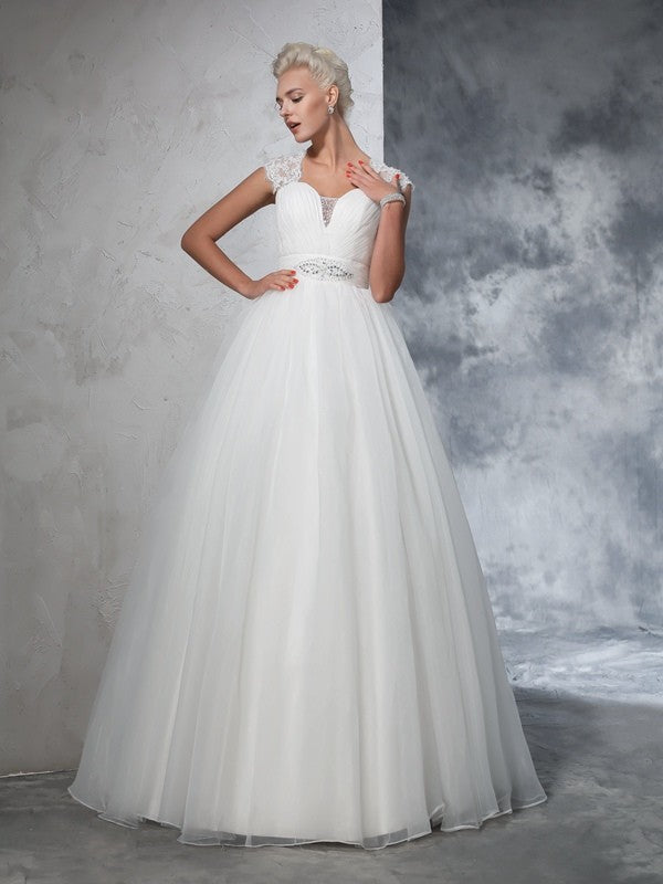 Ball Gown Sweetheart Tulle Sleeveless Wedding Gown - Chloe Dress