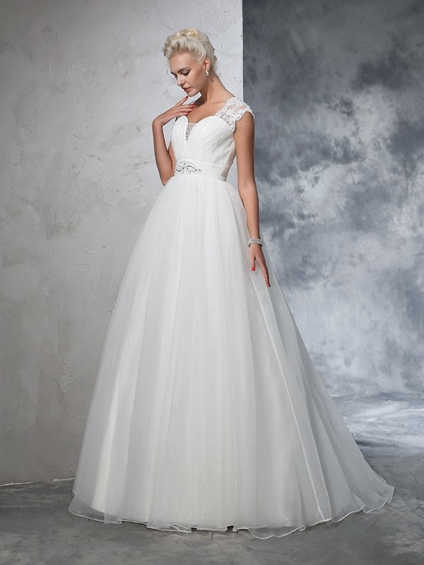 Ball Gown Sweetheart Tulle Sleeveless Wedding Gown - Chloe Dress