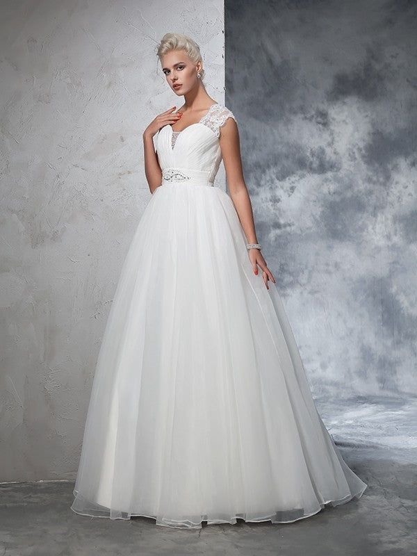 Ball Gown Sweetheart Tulle Sleeveless Wedding Gown - Chloe Dress