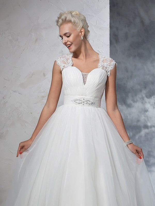 Ball Gown Sweetheart Tulle Sleeveless Wedding Gown - Chloe Dress