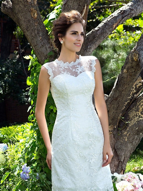 A-Line Satin Sleeveless Applique Mini Wedding Dress - Chloe Dress