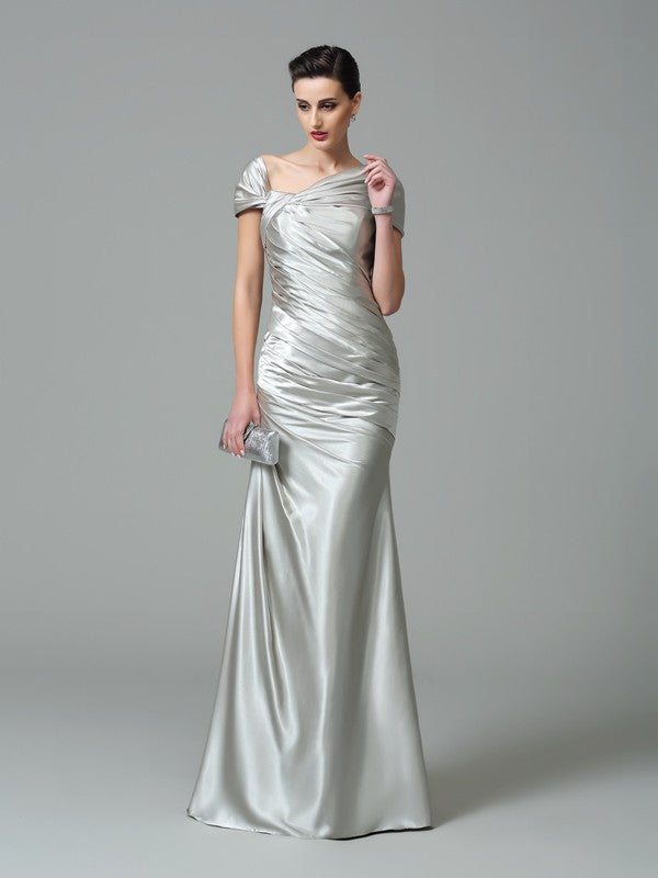 Sheath Satin Sleeveless Pleated Dress - Chloe Dress
