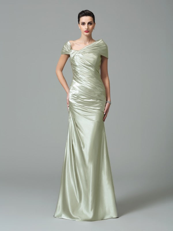 Sheath Satin Sleeveless Pleated Dress - Chloe Dress