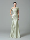 Sheath Satin Sleeveless Pleated Dress - Chloe Dress