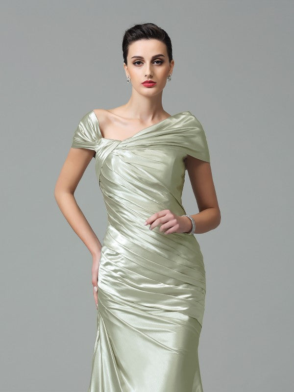 Sheath Satin Sleeveless Pleated Dress - Chloe Dress