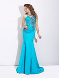 Mermaid Satin Sleeveless Applique Dress - Chloe Dress